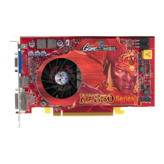 MSI RX850PRO-TD256E Quick Installation Manual
