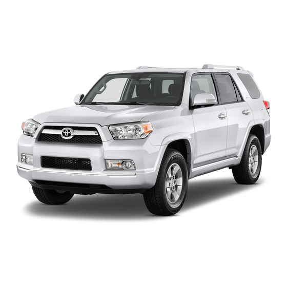Toyota 4RUNNER 2012 Quick Reference Manual