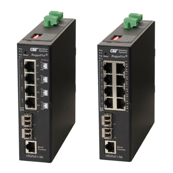 Omnitron Systems RuggedNet 10GPoE+/Mi Manuals