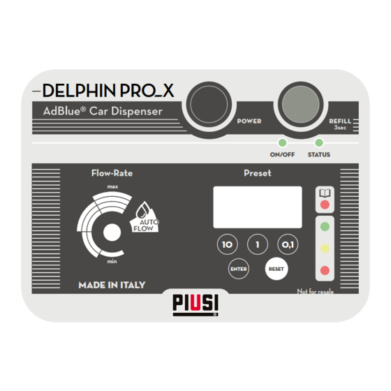 Piusi DELPHIN PRO X Quick Manual