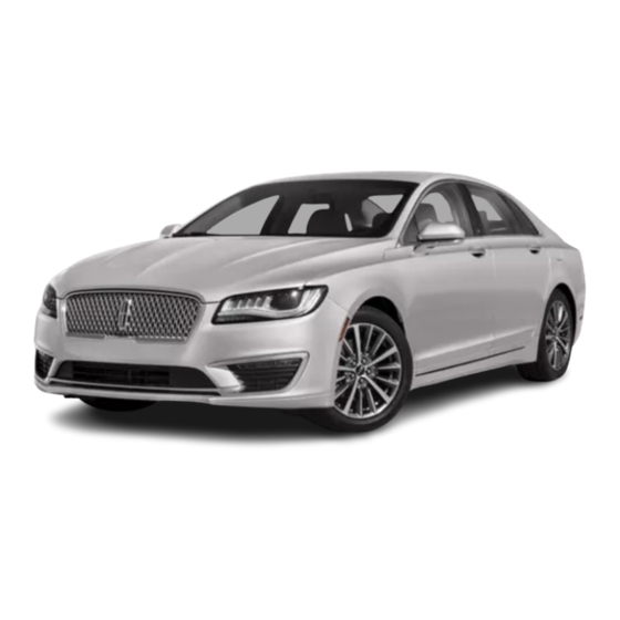 Lincoln MKZ HYBRID 2017 Quick Reference Manual