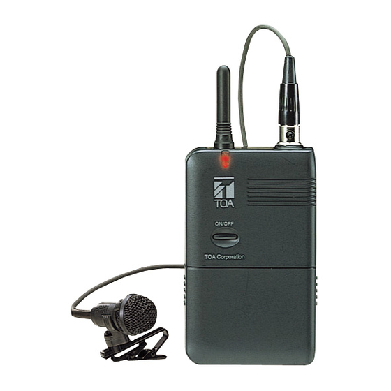Toa WM-4300 Operating Instructions