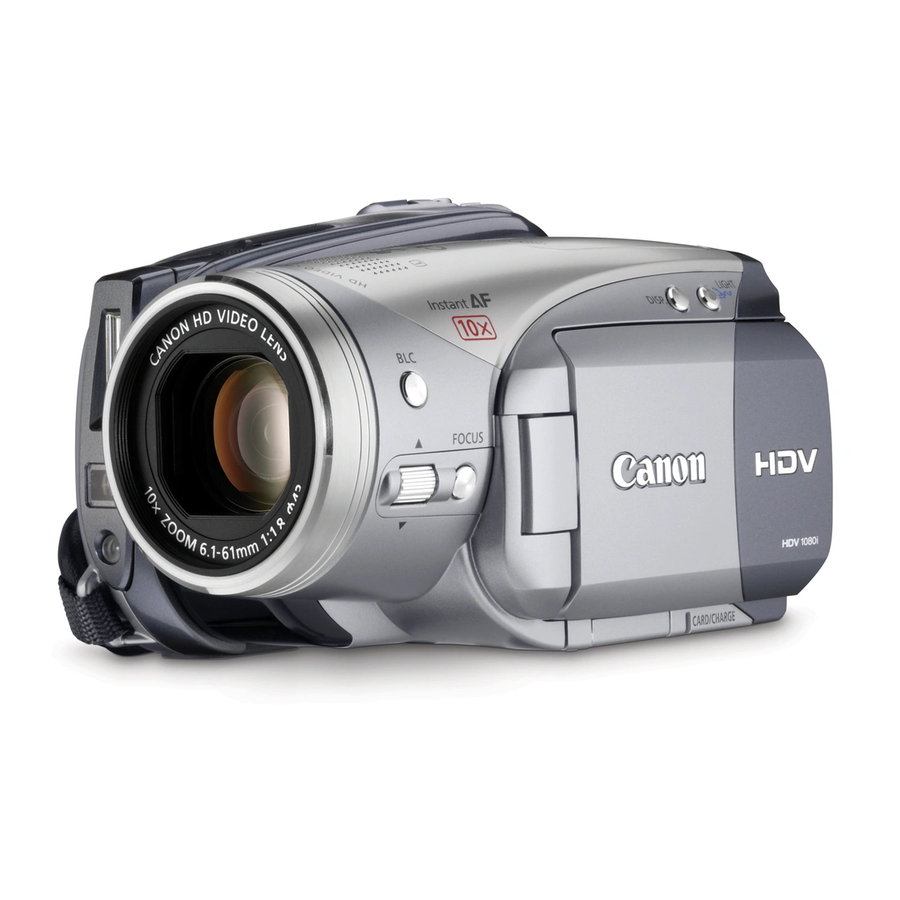 Canon HV20 Instruction Manual