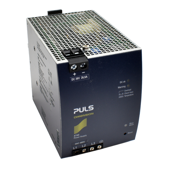Puls XT40.362 Installation Manual