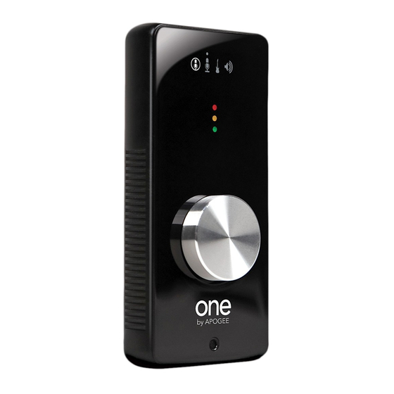 Apogee One Owner's Manual