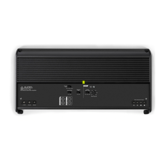 JL Audio XD1000/1V2 Owner's Manual