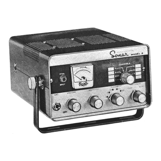 Sonar Model G Instruction Manual