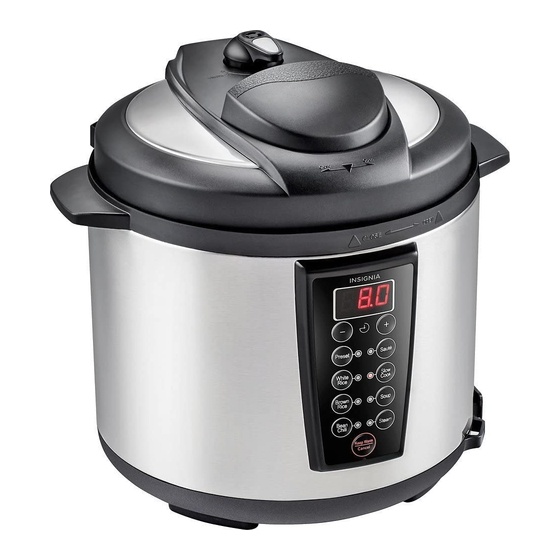 Insignia 8 qt outlet pressure cooker manual