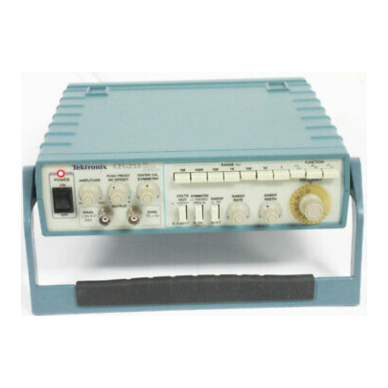 Tektronix CFG253 User Manual