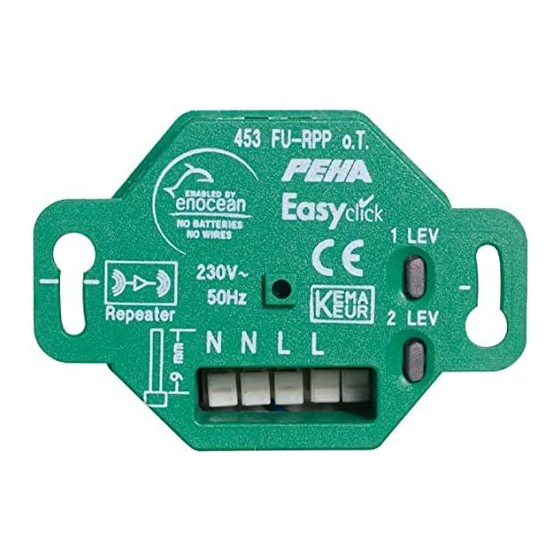 PEHA 453 FU-RPP o.T Installation And Operating Instructions