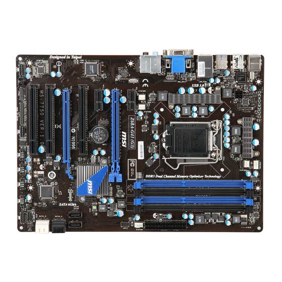 MSI Z68A-G43 Series Manual