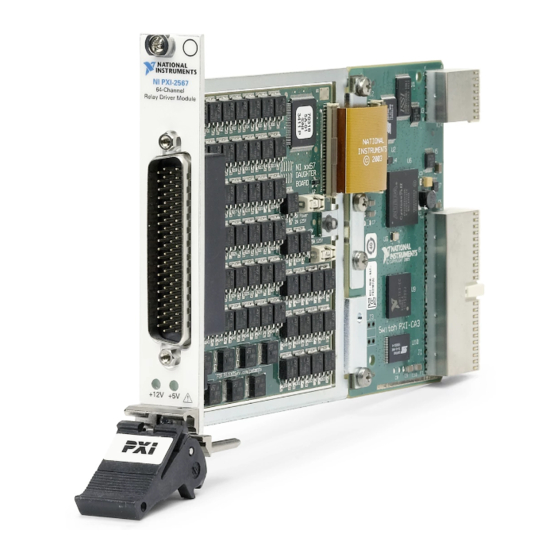 National Instruments NI PXI-2567 Safety, Environmental, And Regulatory Information