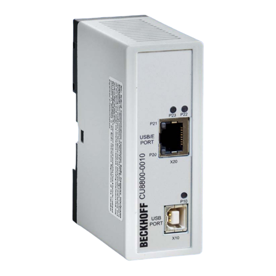 Beckhoff USB-Extender-TX CU8800-0010 Installation And Operating Instructions Manual