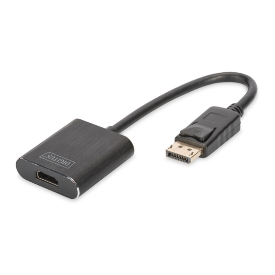 Digitus DisplayPort DA-70472 Manual