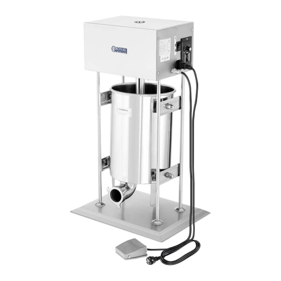 User Manuals: Royal Catering RCWF-10LE-H Stuffer