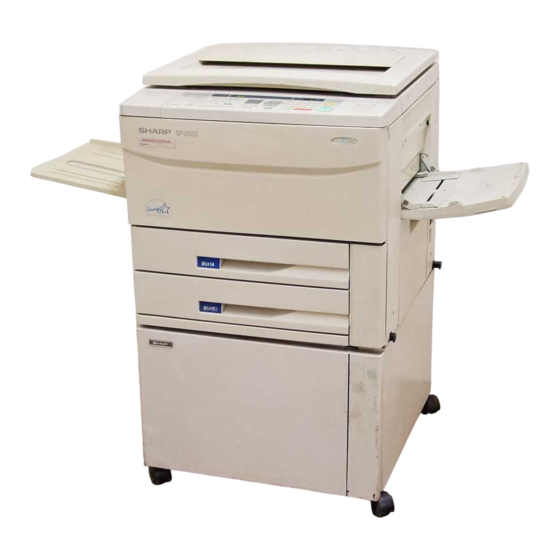 Sharp SF-2025 Service Manual