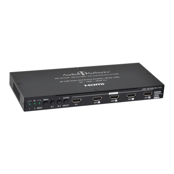 Audio Authority 1398E User Manual