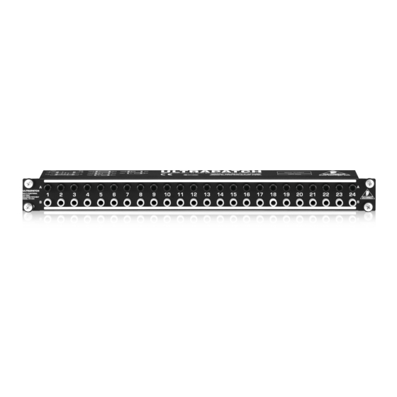 Behringer ULTRAPATCH PX1000 User Manual
