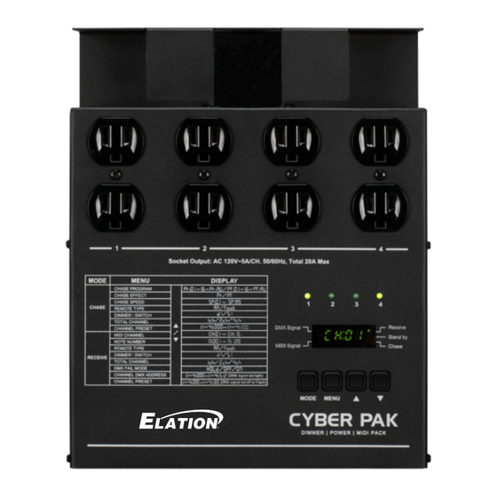 Elation Cyber Pak User Manual