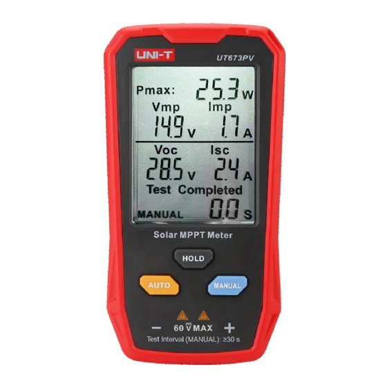 UNI-T UT673PV User Manual