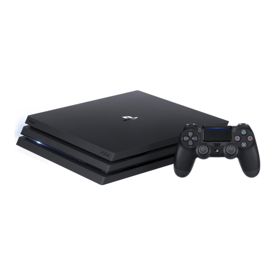 Sony PS4 Pro Safety Manual