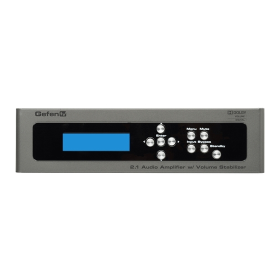 User Manuals: GefenTV GTV-VOLCONT-DA Audio Amplifier