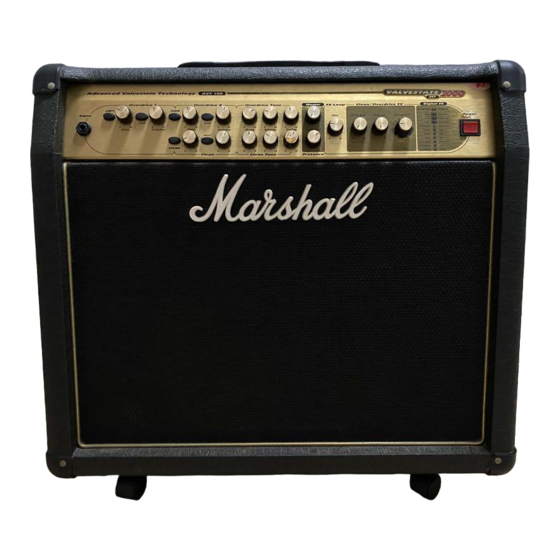 Marshall Amplification Valvestate 2000 AVT series Instructions Manual