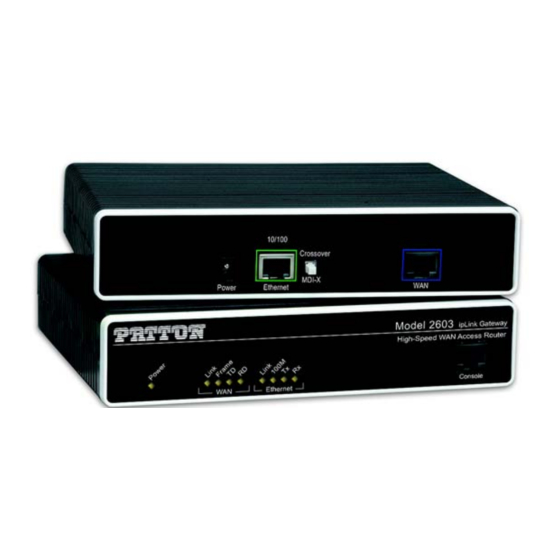 Patton electronics OnSite 2603 Quick Start Manual