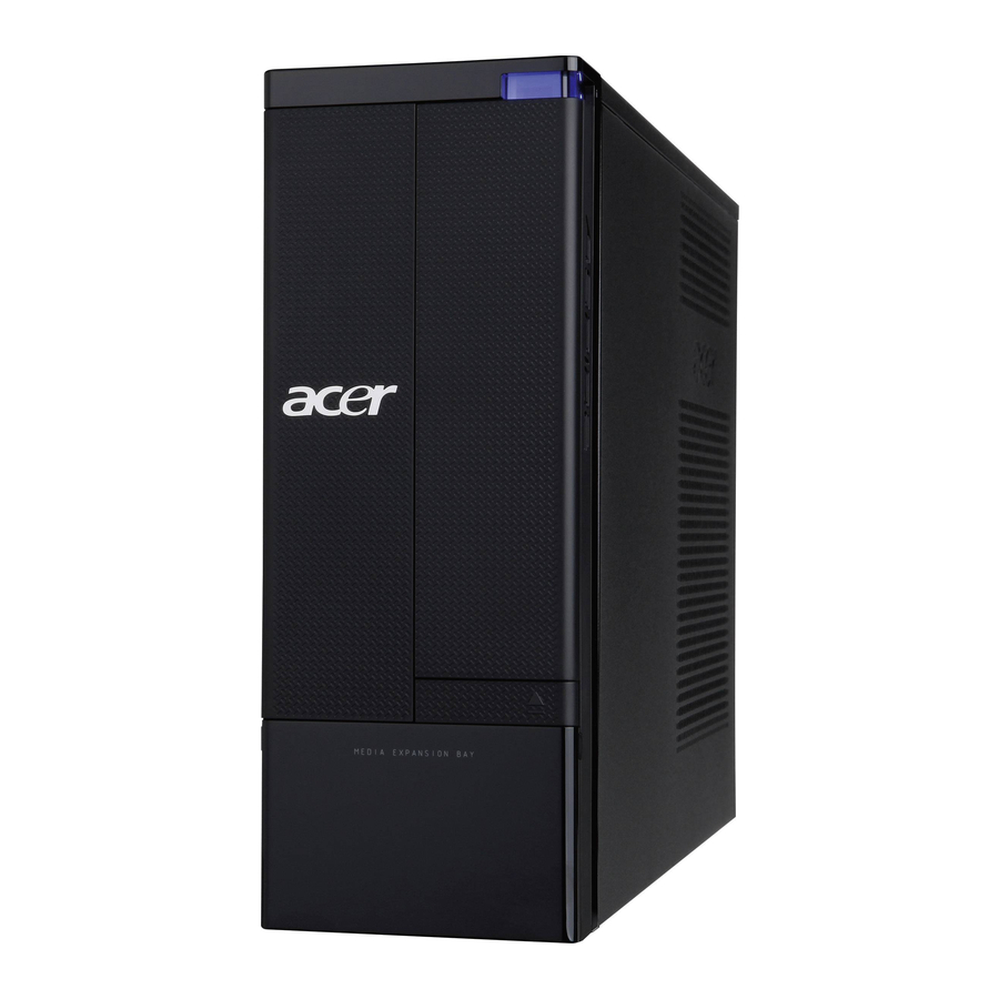 Acer ASPIRE X5400 Manuals