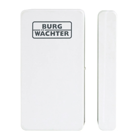 Burg Wächter BURGsmart PROTECT Contact 2032 Assembly And User Manuals