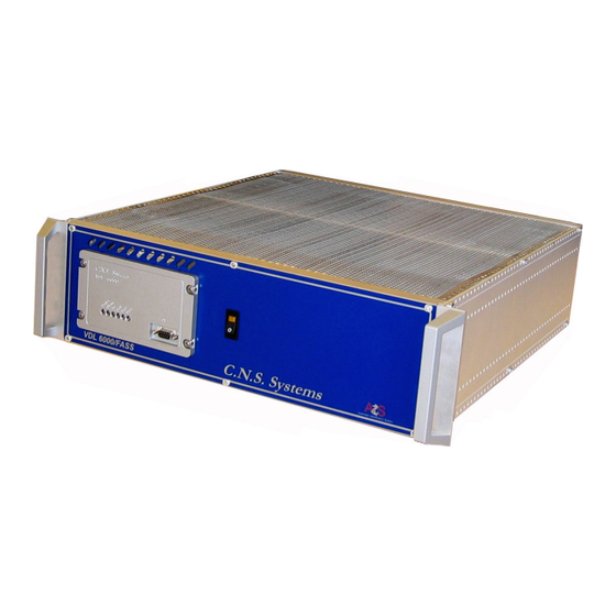 CNS Systems VDL 6000/FASS Manuals
