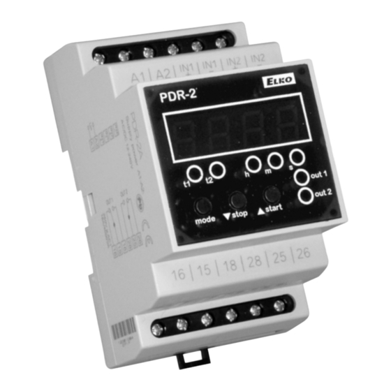 Elko PDR-2/A Quick Start Manual