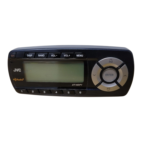 JVC HD RADIO KT-HDP1 Instructions Manual