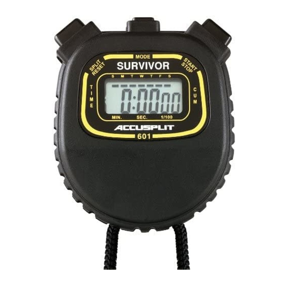 Accusplit Survivor S3MAGXLBK Operations