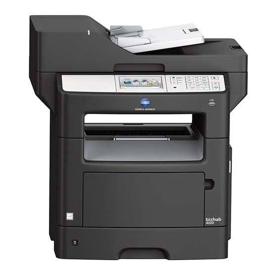 Konica Minolta bizhub 4020 Shortcut Manual