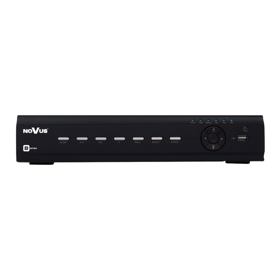 User Manuals: Novus ndr-ba3416 Digital Video Recorder
