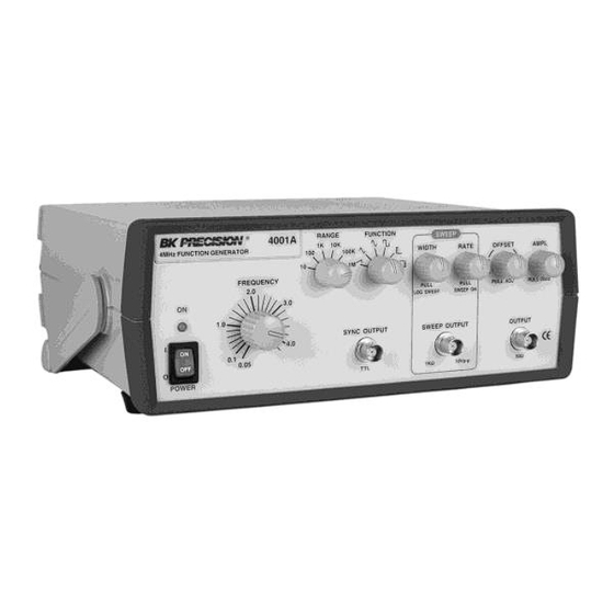 BK Precision 4001A Instruction Manual