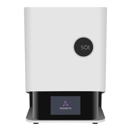Ackuretta SOL Quick Start Manual