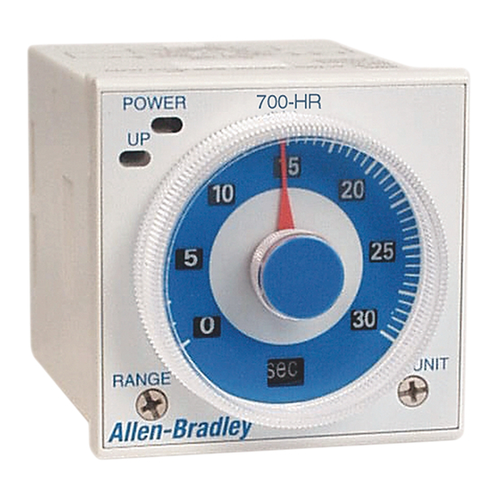 Rockwell Automation 700-HRS-HRT4 Series Quick Start Manual