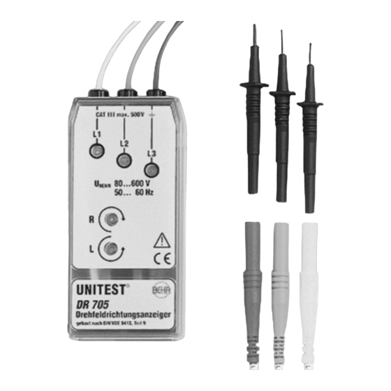 BEHA Unitest UNI dreh 700 Instruction Manual