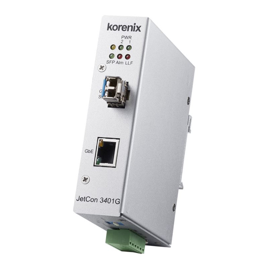 Korenix JetCon 3401G V2 Quick Installation Manual