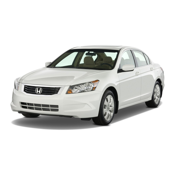 Honda Automobiles 2008 Accord Sedan Owner's Manual