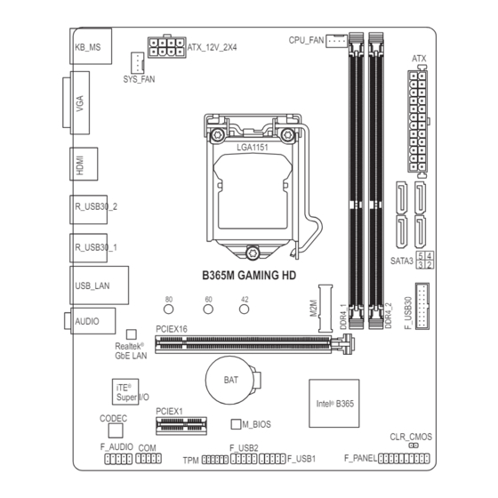 Gigabyte B365M GAMING HD User Manual