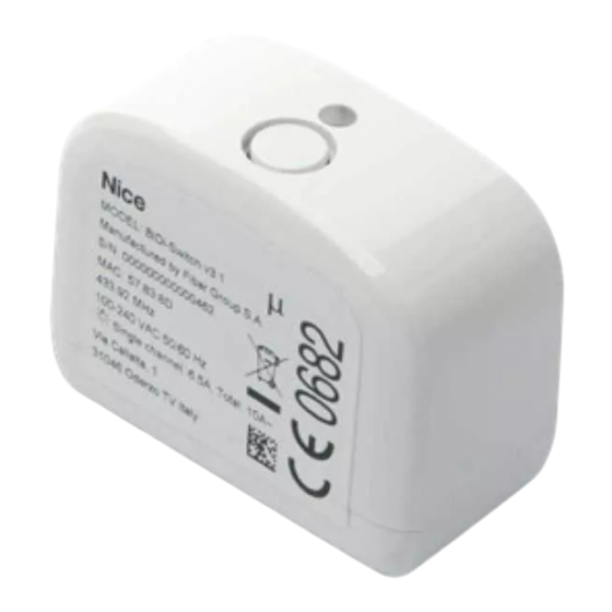 Nice BiDi-Switch Instructions And Warnings For Installation And Use