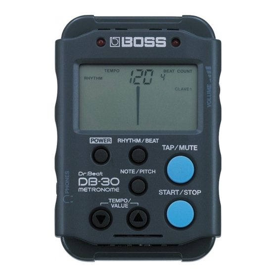 Boss Dr. Beat DB-30 Owner's Manual