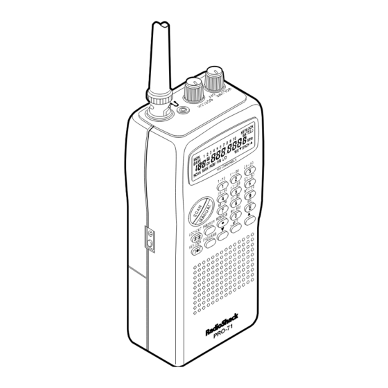 Radio Shack PRO-71 Owner's Manual
