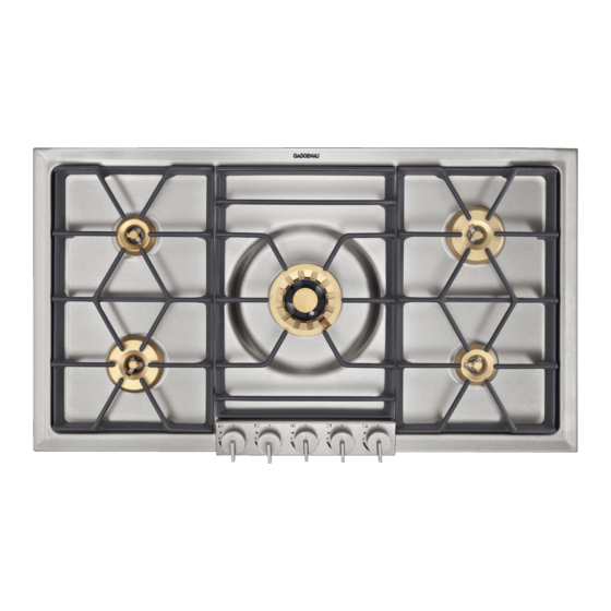 Gaggenau VG 295 Installation Instructions Manual