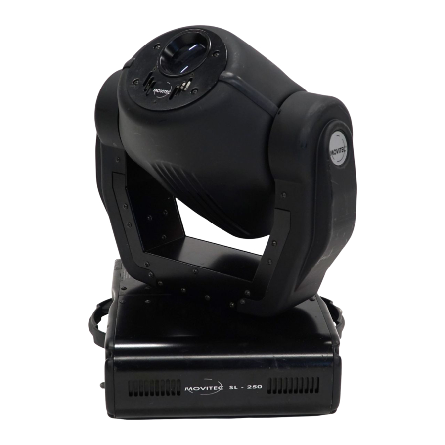 User Manuals: MOVITEC SL-250 Lighting Equipment