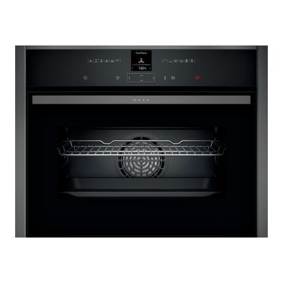 NEFF C17CR22G0 Built-in Oven Manuals
