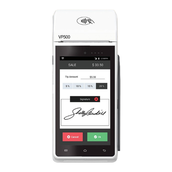 Valor VP500 Quick Reference Manual